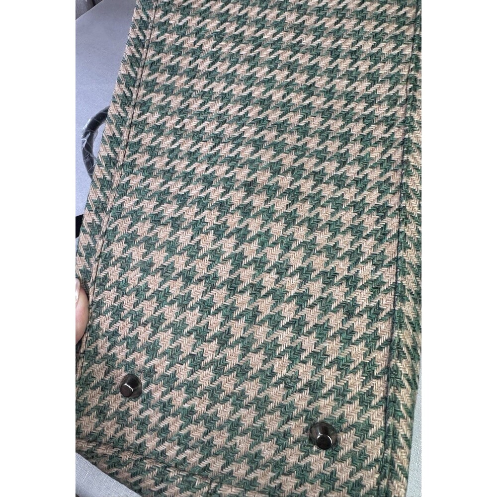 Lulu Dharma Houndstooth Weekender Bag Crossbody Strap Green Tan LDW32G1OS - Picture 4 of 9